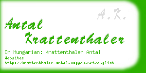 antal krattenthaler business card